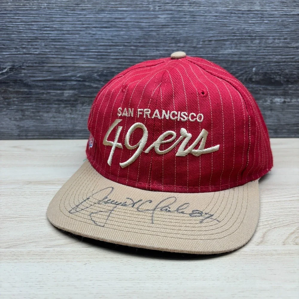 Vintage San Francisco 49ers Hat Sports Specialties Script Pinstripe Dwight Clark